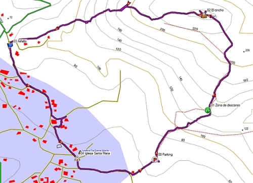 Mapa del Ecoparque del Monte Cincho de Arnuero 